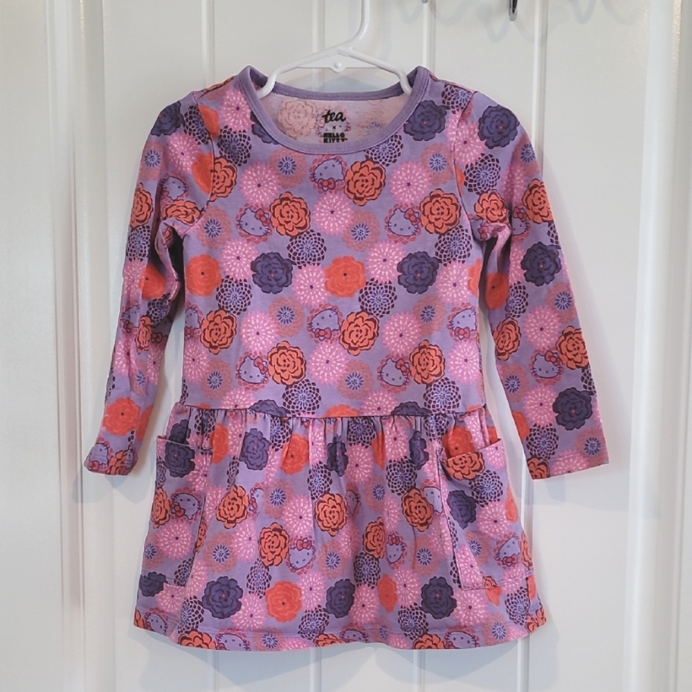 Hello Kitty Floral Long Sleeve Dress